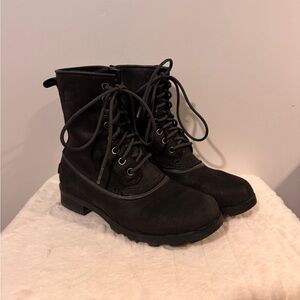 Sorel Black Textured Footwear